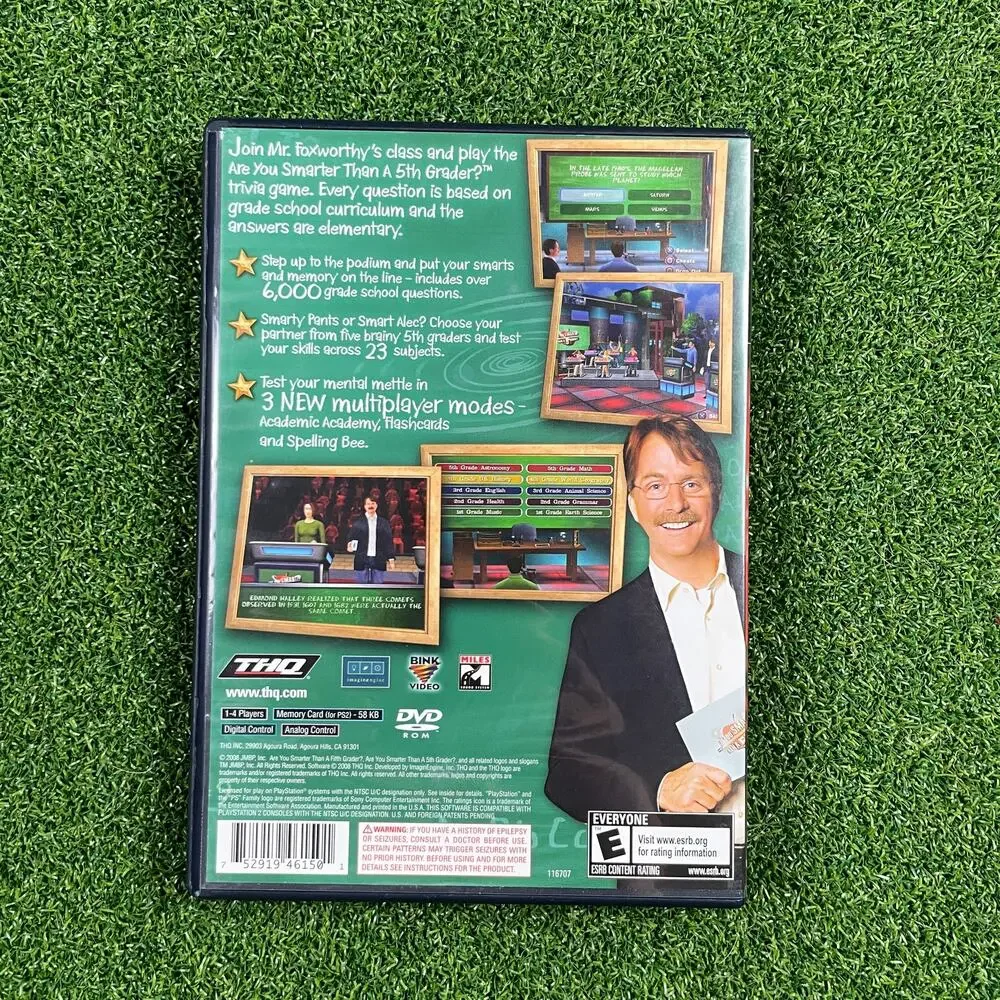 Are You Smarter Than A 5th Grader Make The Grade (Sony PlayStation 2, 2008) CIB